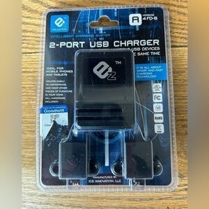 2 Port USB Charger EZ COLLECTION Intelligent Charging System Version A 2FD-B New